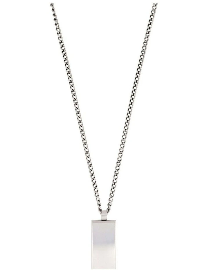 Stainless Steel Enamel Pendant in Black image 3