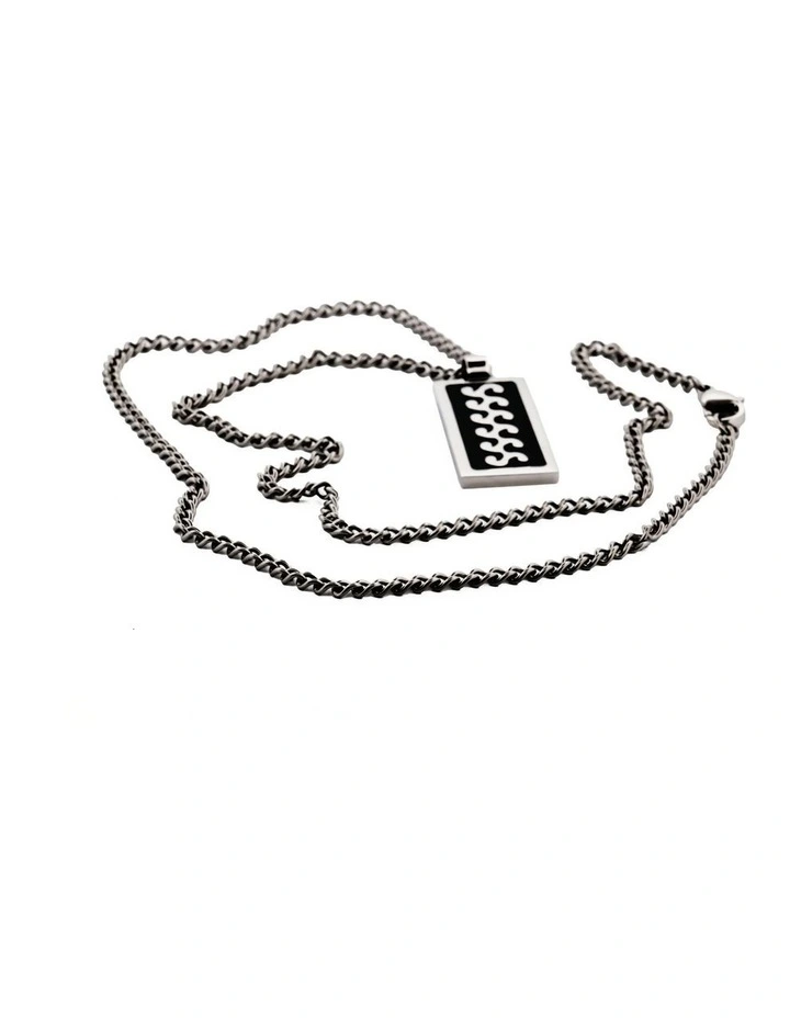 Stainless Steel Enamel Pendant in Black image 5