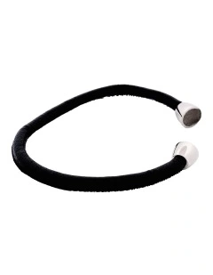 Leather Single Bracelet in Black
