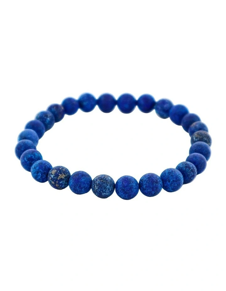 Savage Dumortierite Stone Bead Bracelet in Blue image 1