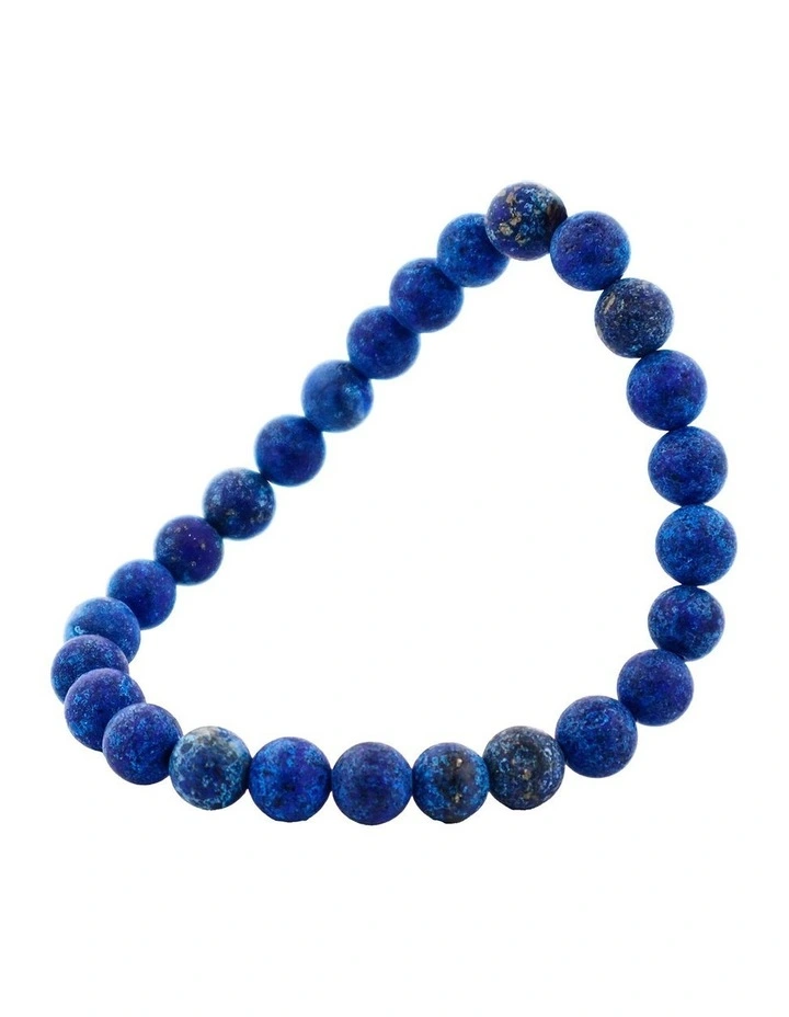 Savage Dumortierite Stone Bead Bracelet in Blue image 2