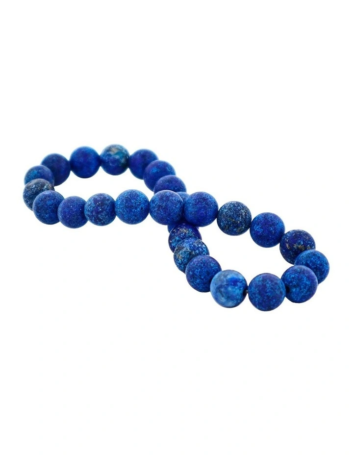 Savage Dumortierite Stone Bead Bracelet in Blue image 3