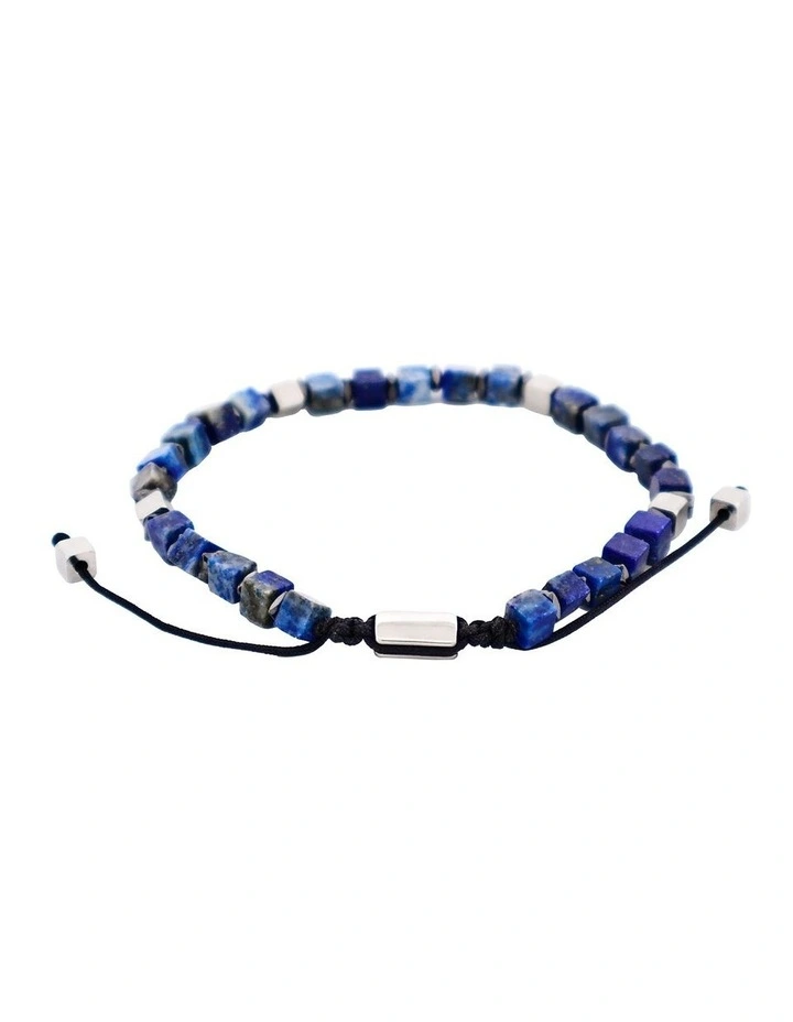 Savage Solidate Stone Brass Beads with Stainless Steel Macrame Bracelet in Bronze image 1