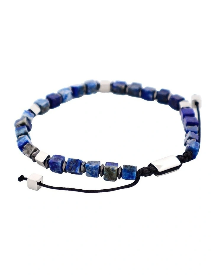 Savage Solidate Stone Brass Beads with Stainless Steel Macrame Bracelet in Bronze image 2