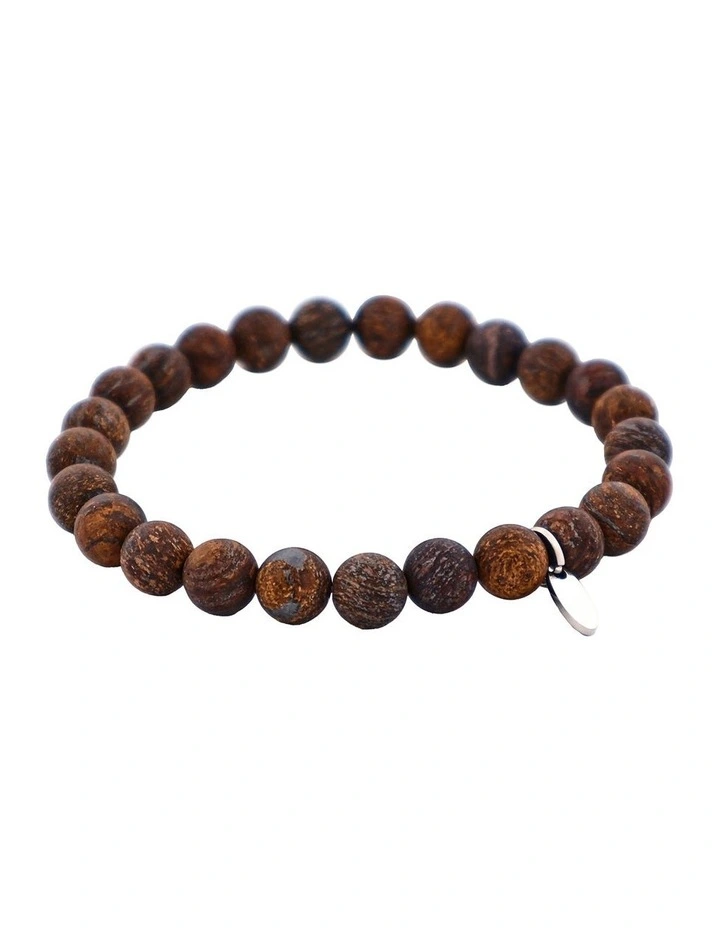 Savage Bronzite Stone Bead Bracelet in Bronze image 2