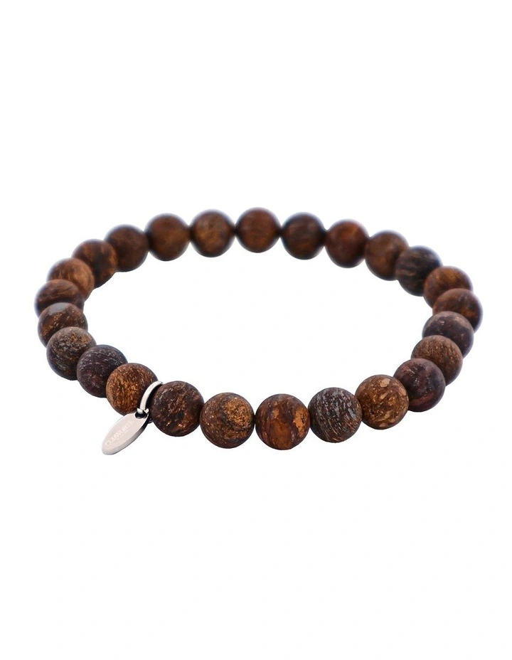 Savage Bronzite Stone Bead Bracelet in Bronze image 3