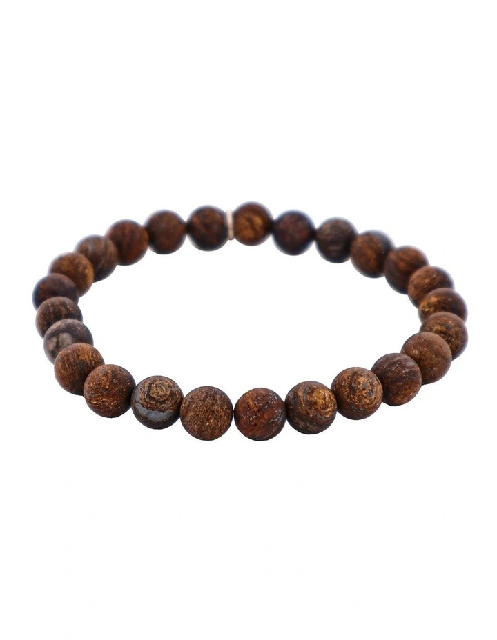 Savage Bronzite Stone Bead Bracelet in Bronze image 4