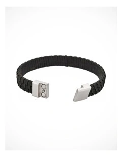 Braided Italian Leather Bracelet in Brown