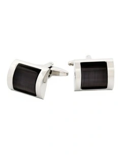 Cat's Eye Cufflinks in Charcoal