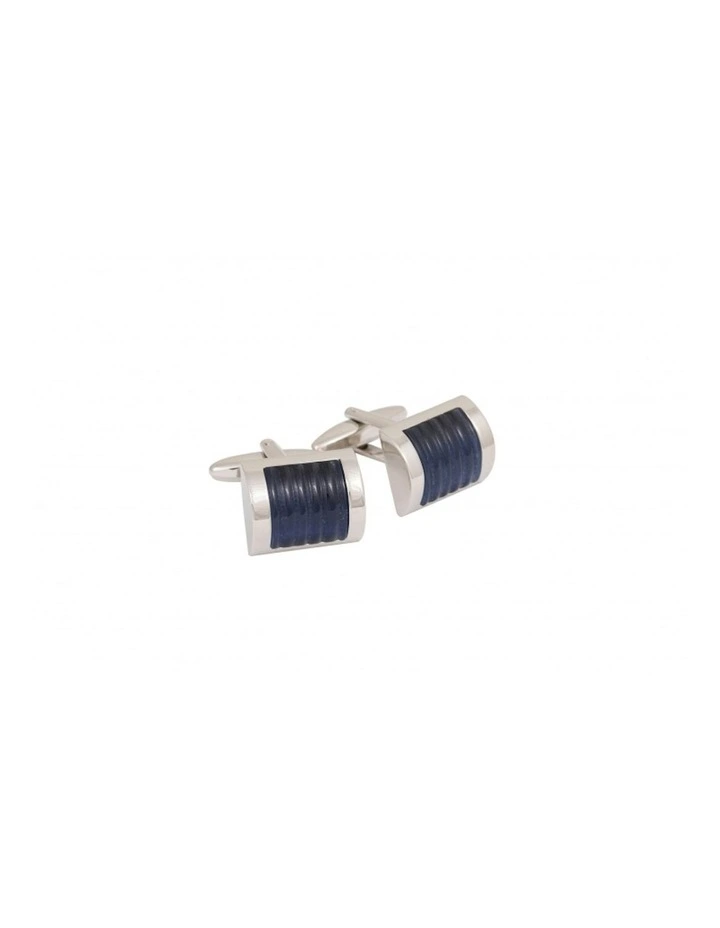 Cats Eye Cufflinks in Dark Navy image 2