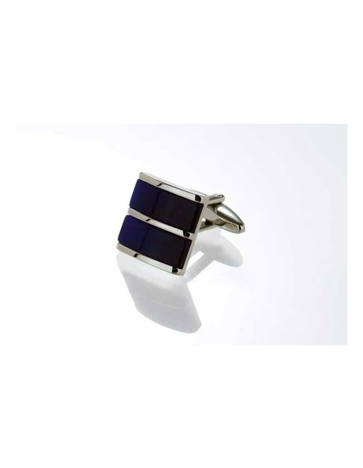 Cats Eye Cufflinks in Dark Navy image 3
