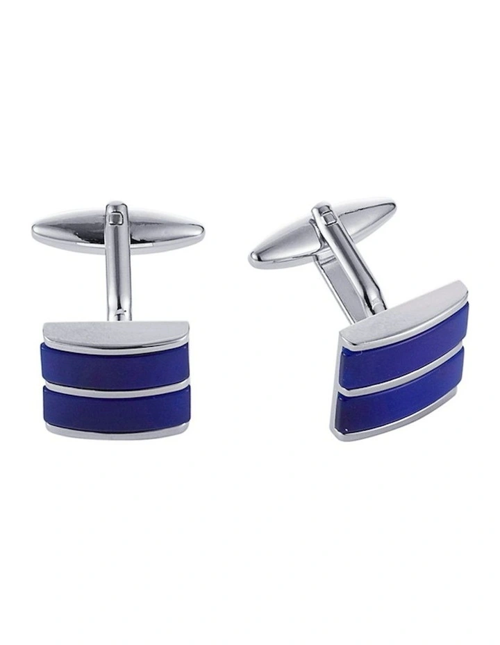 Cats Eye Cufflinks in Dark Navy image 5