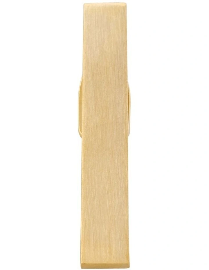 Brushed Plated Tie Clip in Gold image 1
