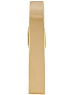 Polished Plated Tie Clip in Gold