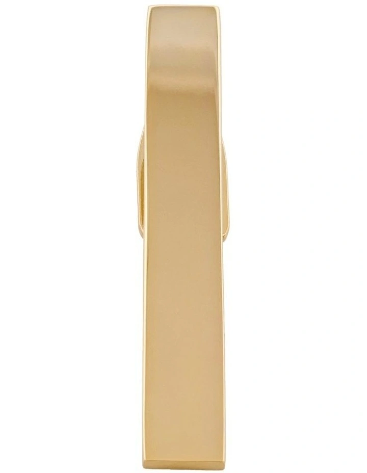 Polished Plated Tie Clip in Gold image 1