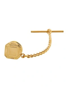 Tie Tak & Chain in Gold Plated