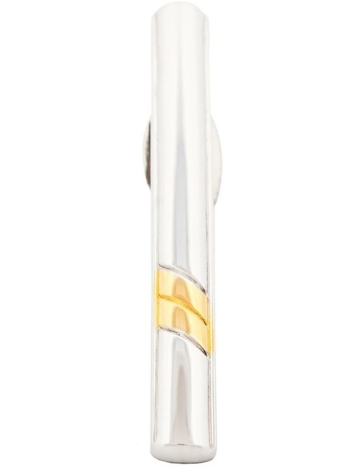 Rhodium Plated Tie Bar in Gold image 1