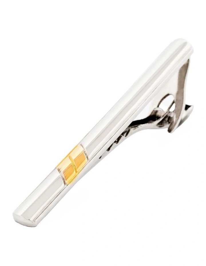 Rhodium Plated Tie Bar in Gold image 2