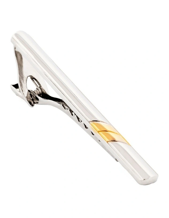 Rhodium Plated Tie Bar in Gold image 3