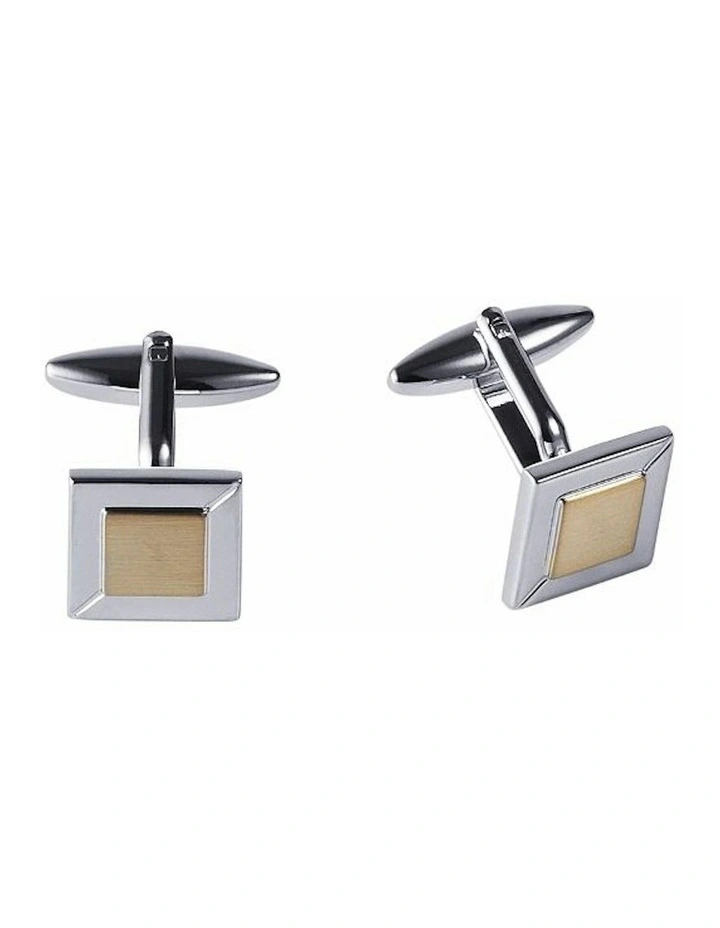 Cufflinks in Rhodium Gold image 1