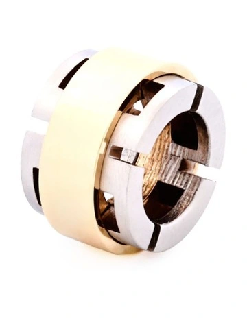 Steel Ion Plated Bead in Gold
