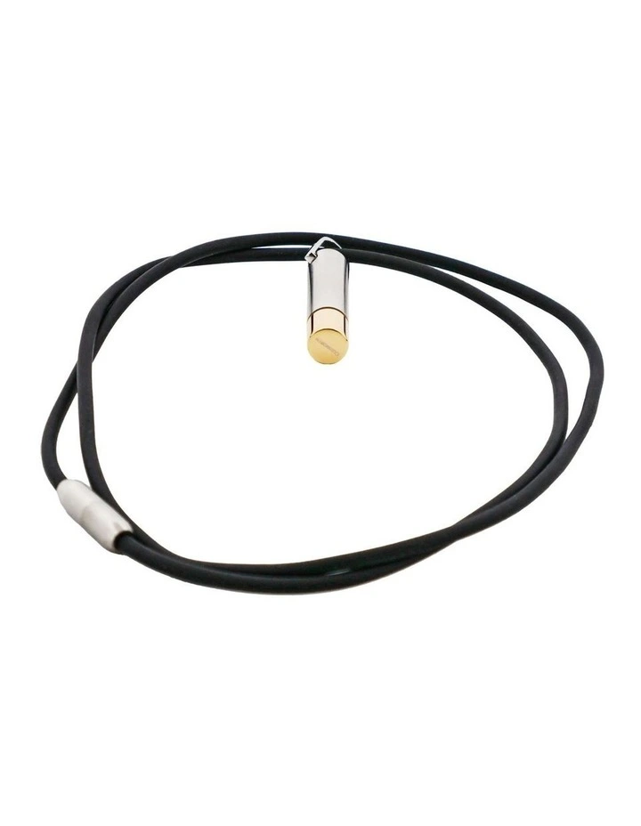 Stainless Steel Pendant and Cylinder Shape and Plated and Rubber 45cm in Gold image 4