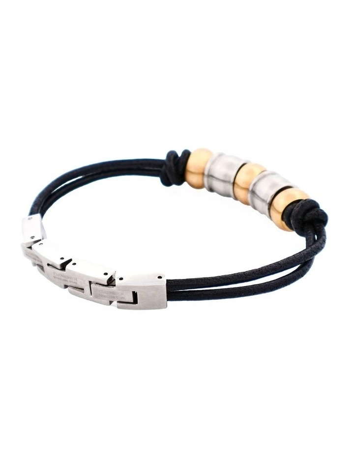 Stainless Steel Beaded Bracelet in Gold image 3