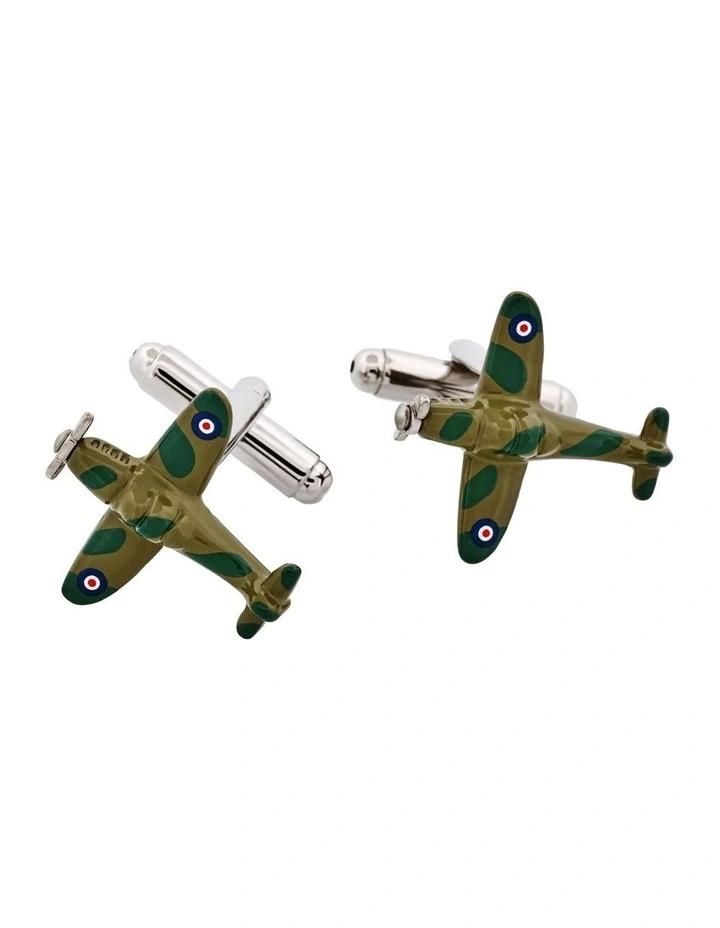 Hawker Fury Warplane Cufflinks in Green image 1