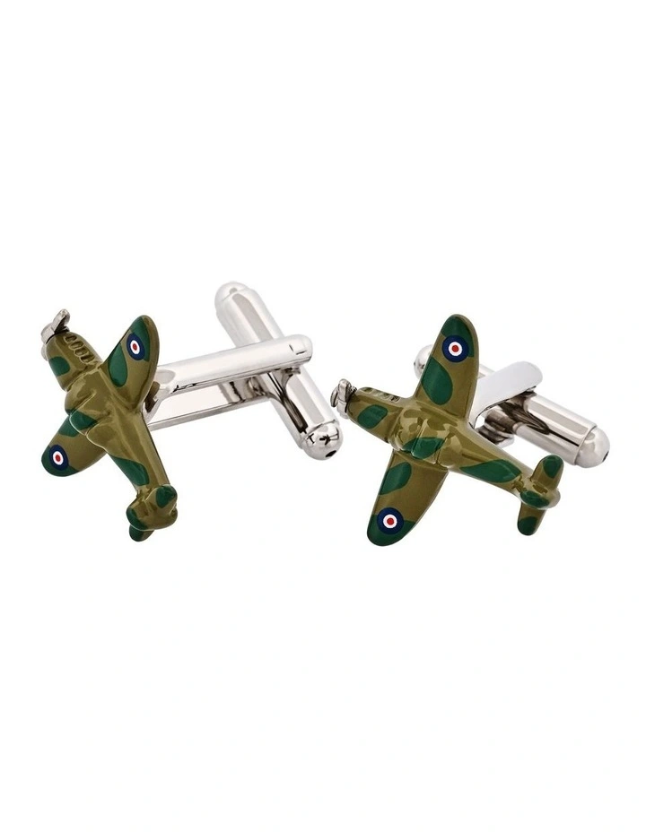 Hawker Fury Warplane Cufflinks in Green image 2