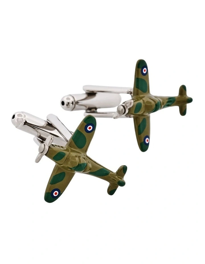 Hawker Fury Warplane Cufflinks in Green image 3