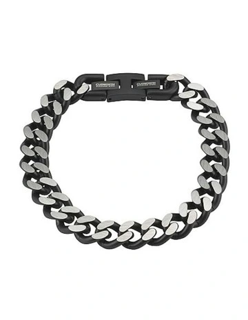 Stainless Steel & Antique Chain Bracelet in Grey