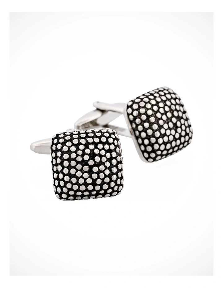 Dark Rhodium Plated Cufflinks in Grey image 2