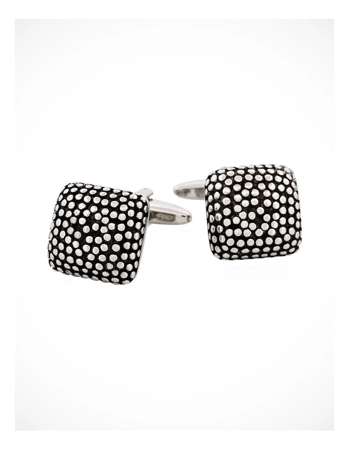 Dark Rhodium Plated Cufflinks in Grey image 3
