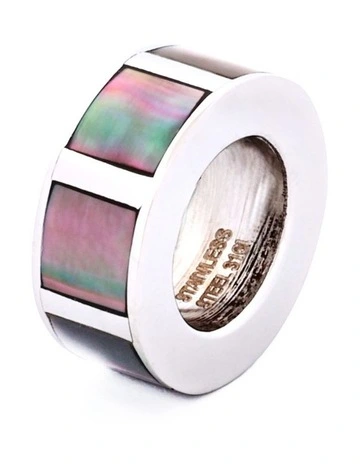 Steel Mother Of Pearl Bead in Grey