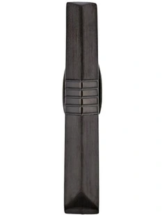 Brushed Plated Tie Clip in Gunmetal