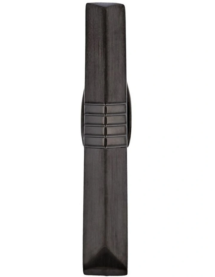 Brushed Plated Tie Clip in Gunmetal image 1