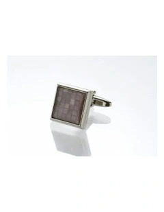 Crackled Cat's Eye Cufflinks in Lilac