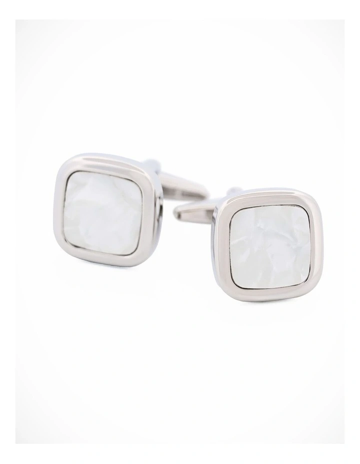 Cushion Dress Cufflinks in Mother Of Pearl image 3