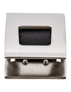 Rhodium Plated Cutout Money Clip in Silver