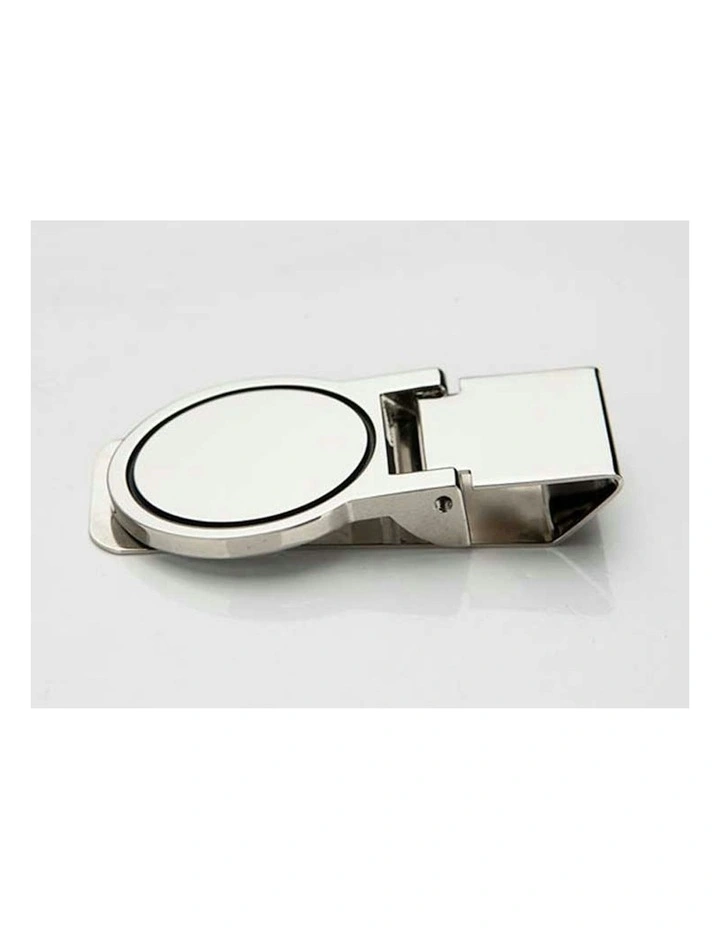 Rhodium Plated Money Clip in Silver image 1