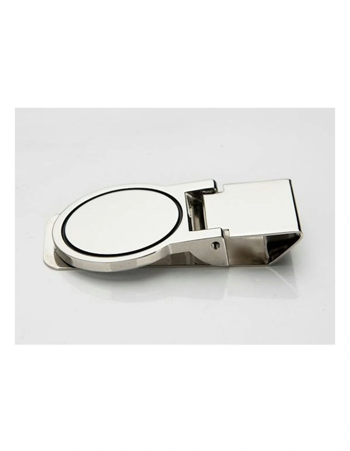 Rhodium Plated Money Clip in Silver image 3