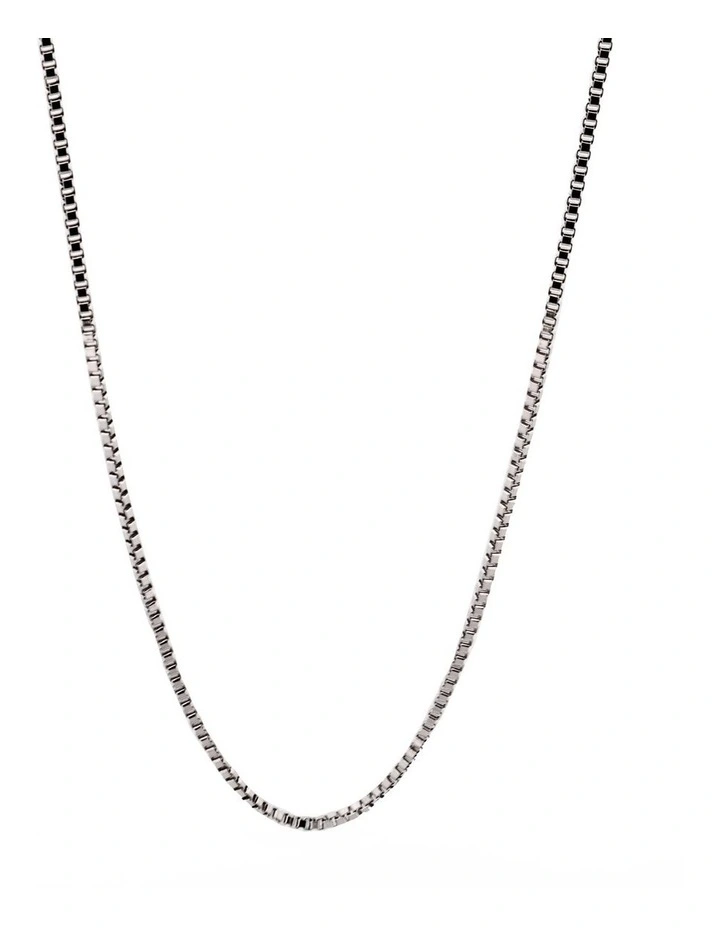Stainless Steel Box Neck Chain in Silver image 1