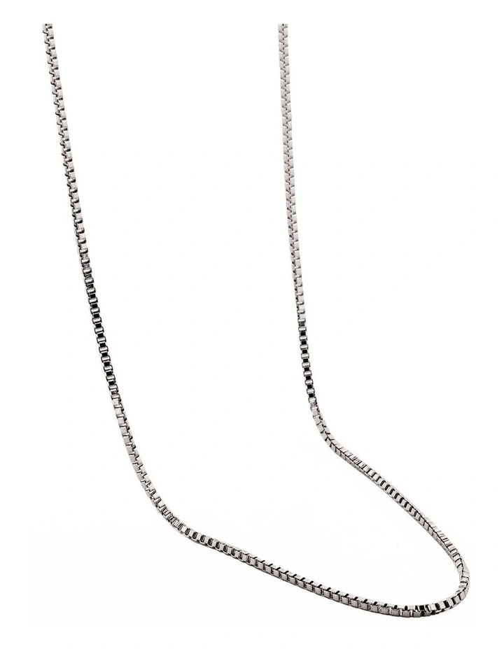 Stainless Steel Box Neck Chain in Silver image 2