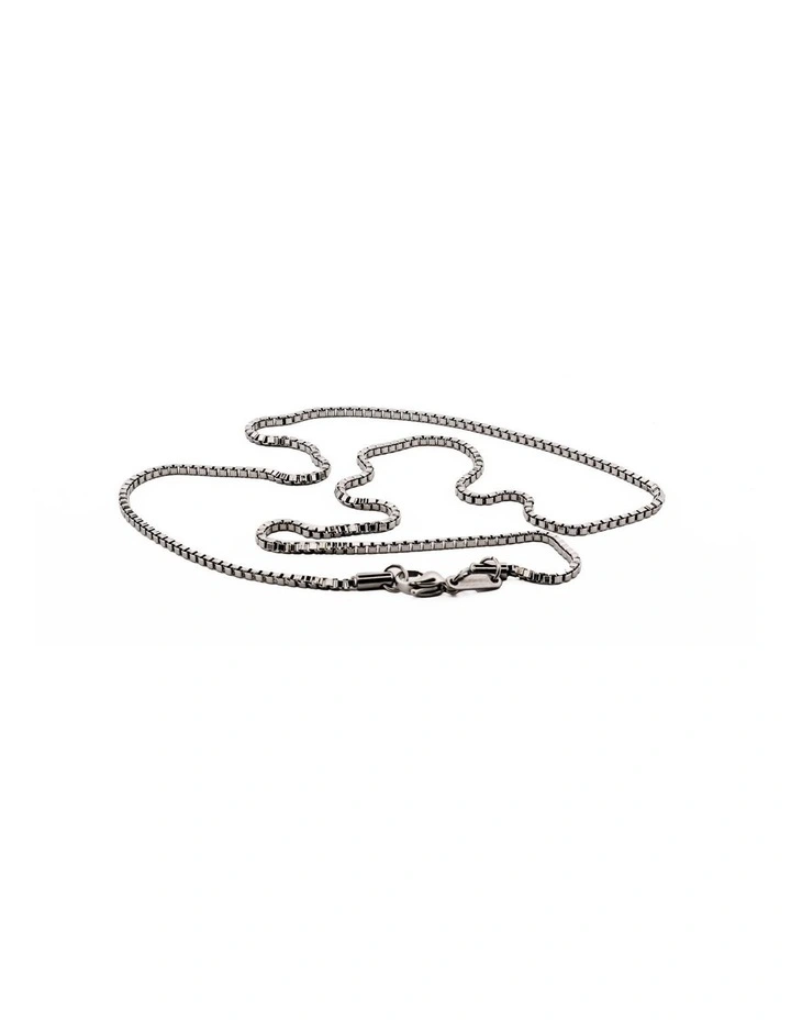 Stainless Steel Box Neck Chain in Silver image 3