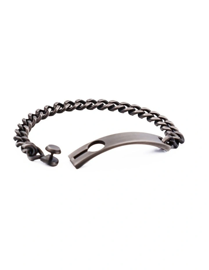 Stainless Steel ID Bracelet in Silver image 2