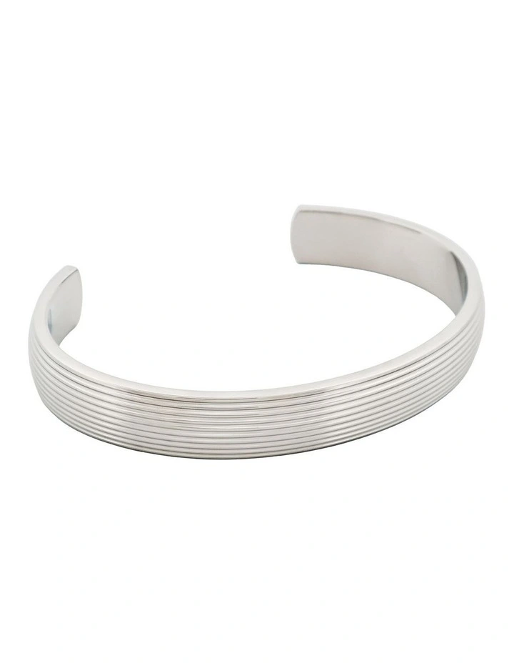 Stainless Steel Bangle in Silver image 2