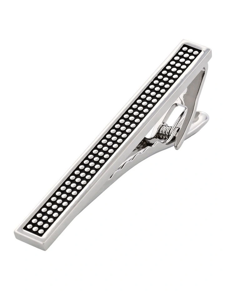 Antique Rhodium Plated Tie Bar in Silver image 2