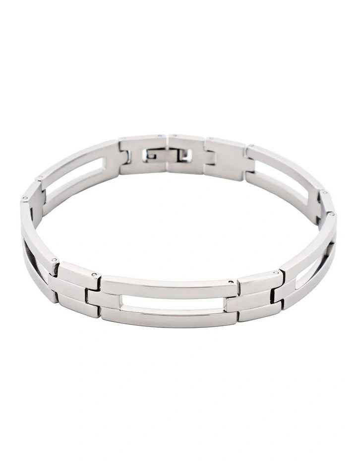 Polished Stainless Steel Bracelet in Silver image 1