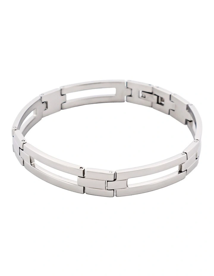 Polished Stainless Steel Bracelet in Silver image 3
