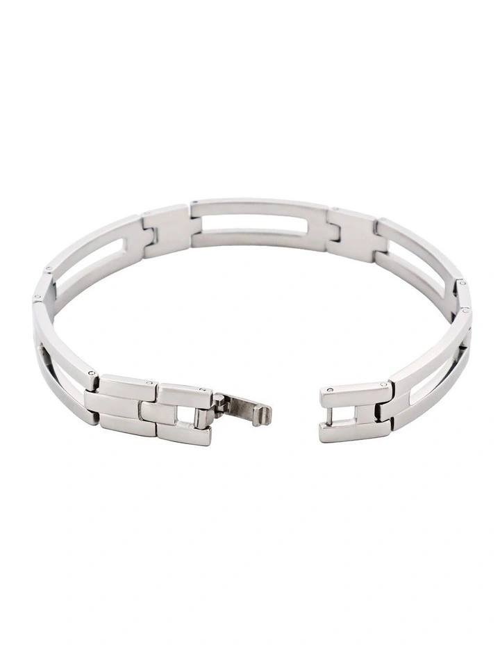 Polished Stainless Steel Bracelet in Silver image 4